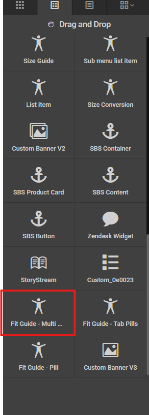 Screenshot: Add Fit Guide Multi Media component