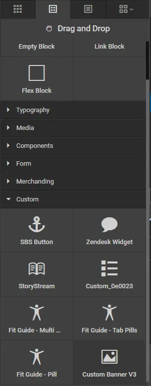 Highlighted Componenets dropdown on the Components tab