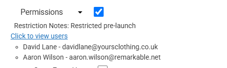 Example restriction