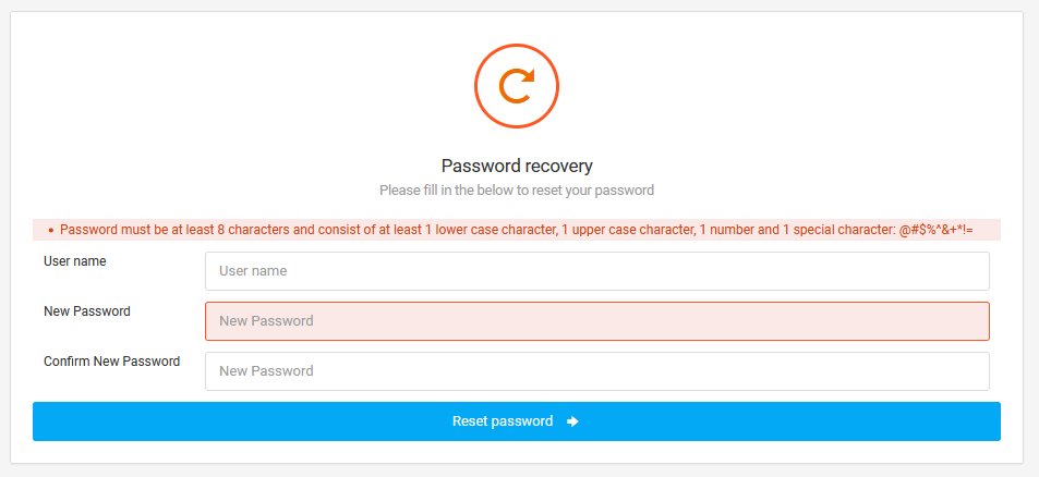 Reset Password