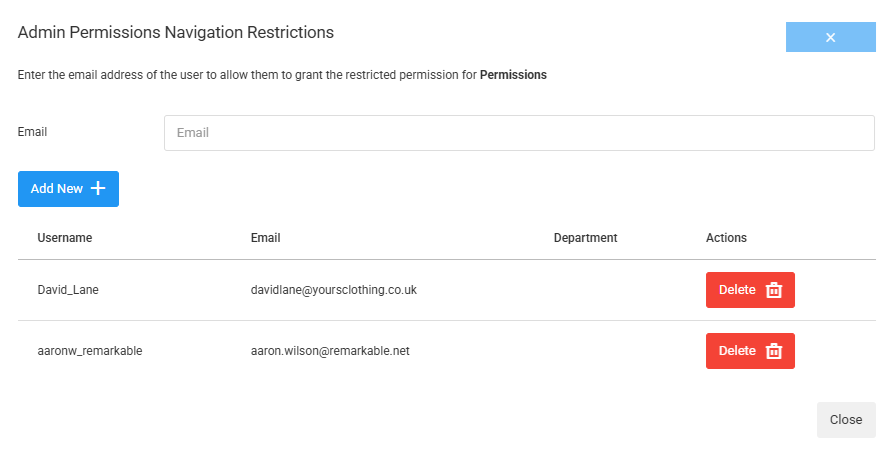 restriction users modal