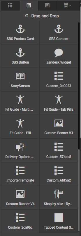 Highlighted Componenets dropdown on the Components tab